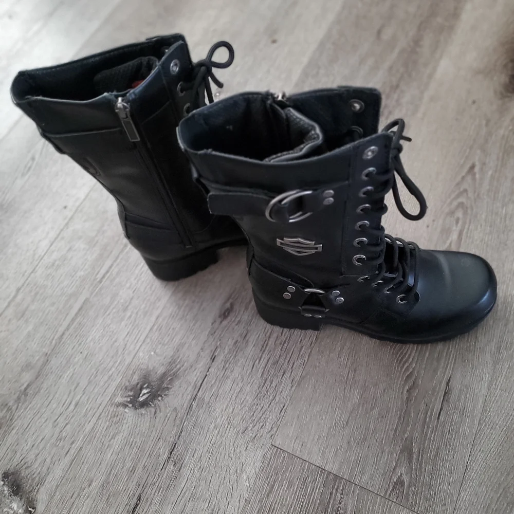 Harley-Davidson Women's Black Moto Boots - Picture 4 of 7